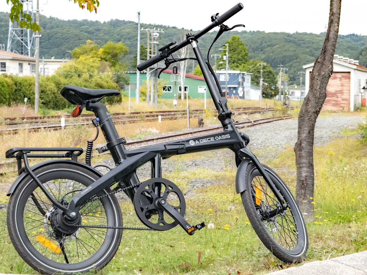 JR栗山駅から自転車で行ける?!初秋の雰囲気が漂いはじめた「北長沼スキー場」の山頂付近まで、折りたたみ電動アシスト自転車『ADO Air Carbon』で行ってみました♪